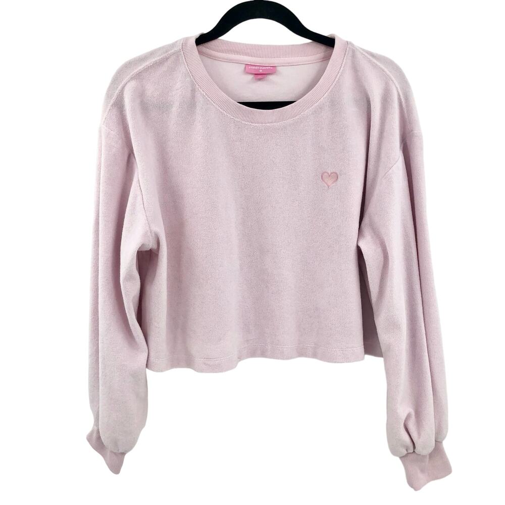 Stoney Clover Lane x Target Pink Terry Cloth Long Sleeve Crew Neck Top Size L